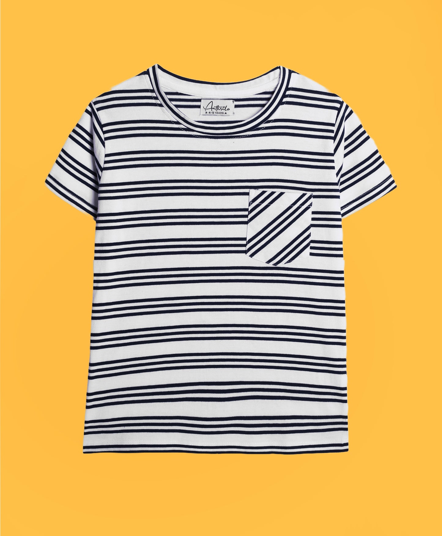 TIE DYE WHITE AND NAVY STRIPED T-SHIRT (PACK OF 2)