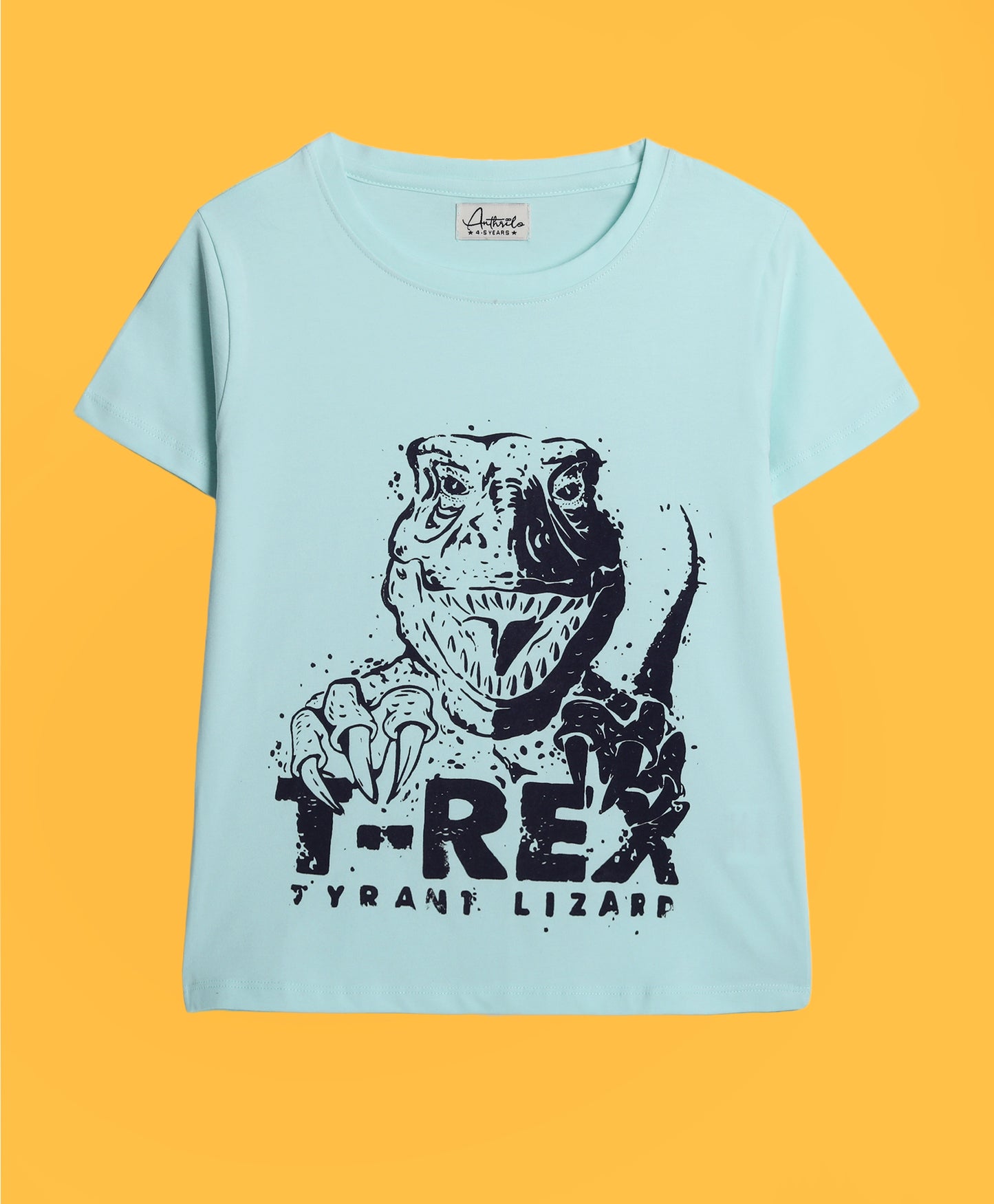 TIE DYE WHITE AND T-REX SHORT SLEEVE T-SHIRT (PACK OF 2)