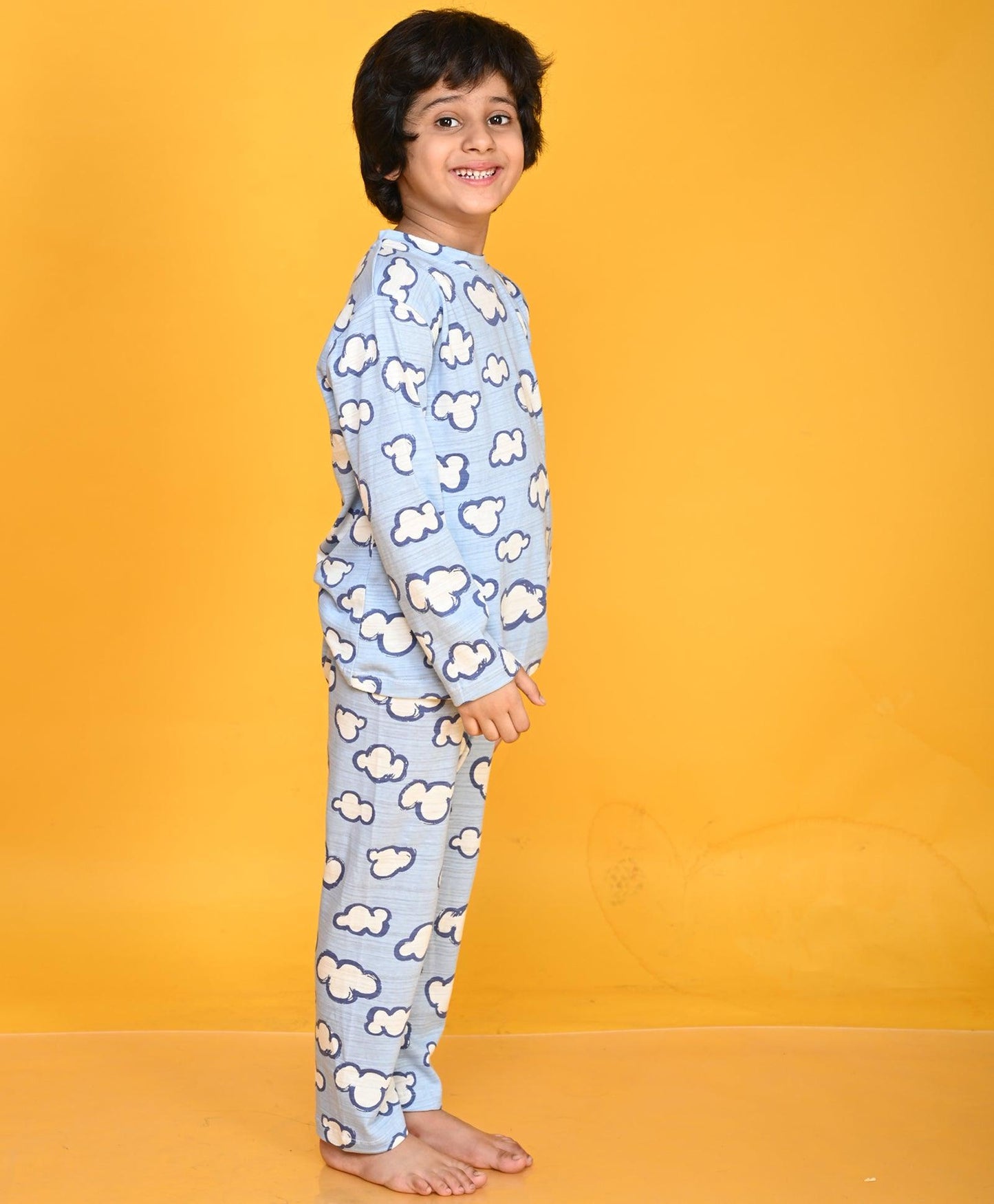 CLOUD SKY LONG SLEEVE PYJAMA SET - SKY