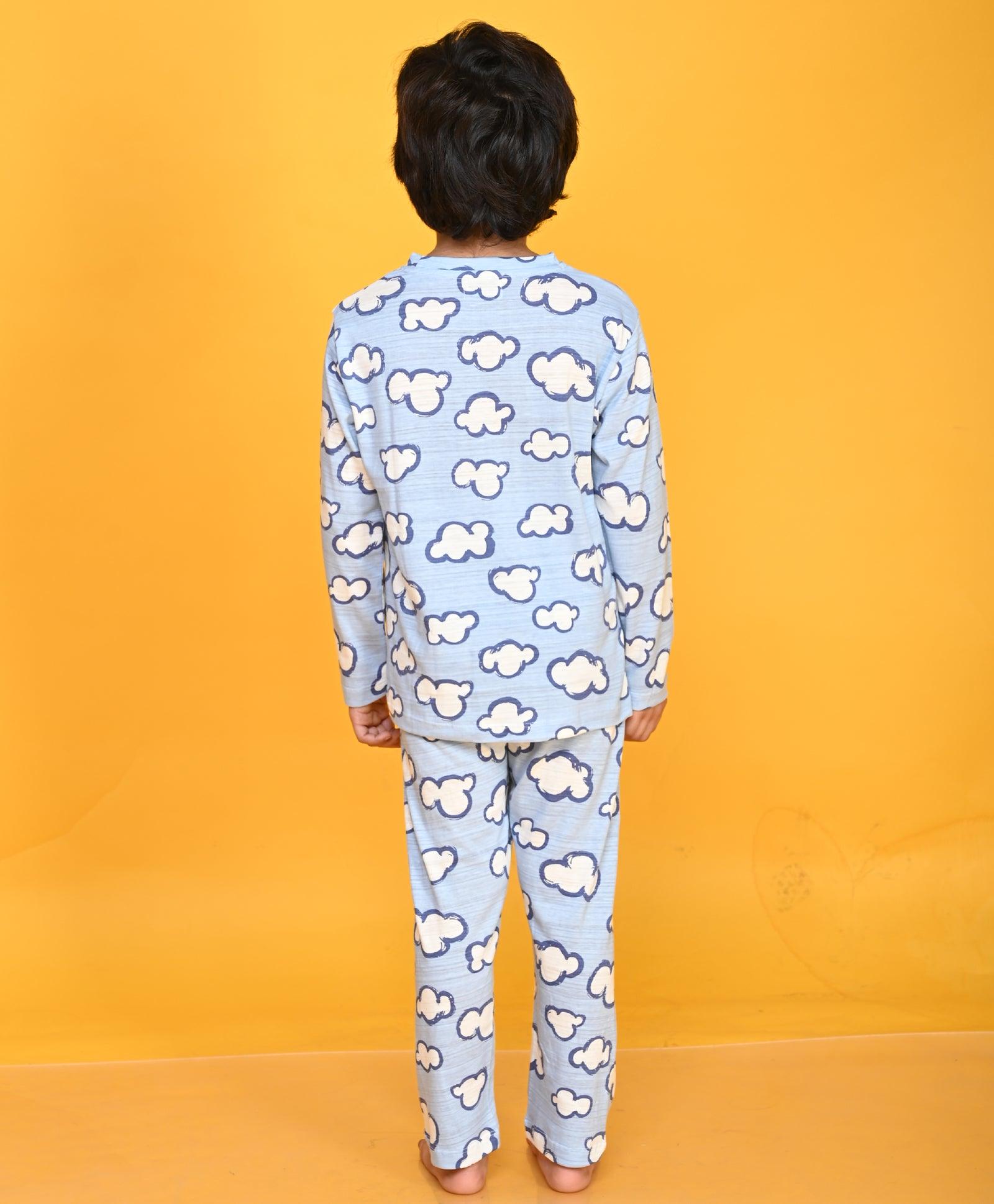 CLOUD SKY LONG SLEEVE PYJAMA SET - SKY - Anthrilo 