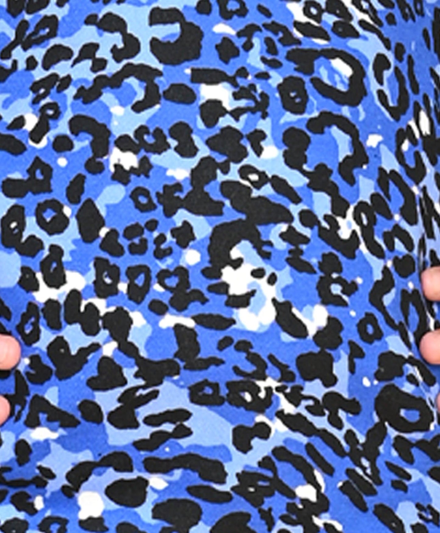 LEOPARD BLUE GIRLS FLEECE SWEATSHIRT - BLUE - Anthrilo 
