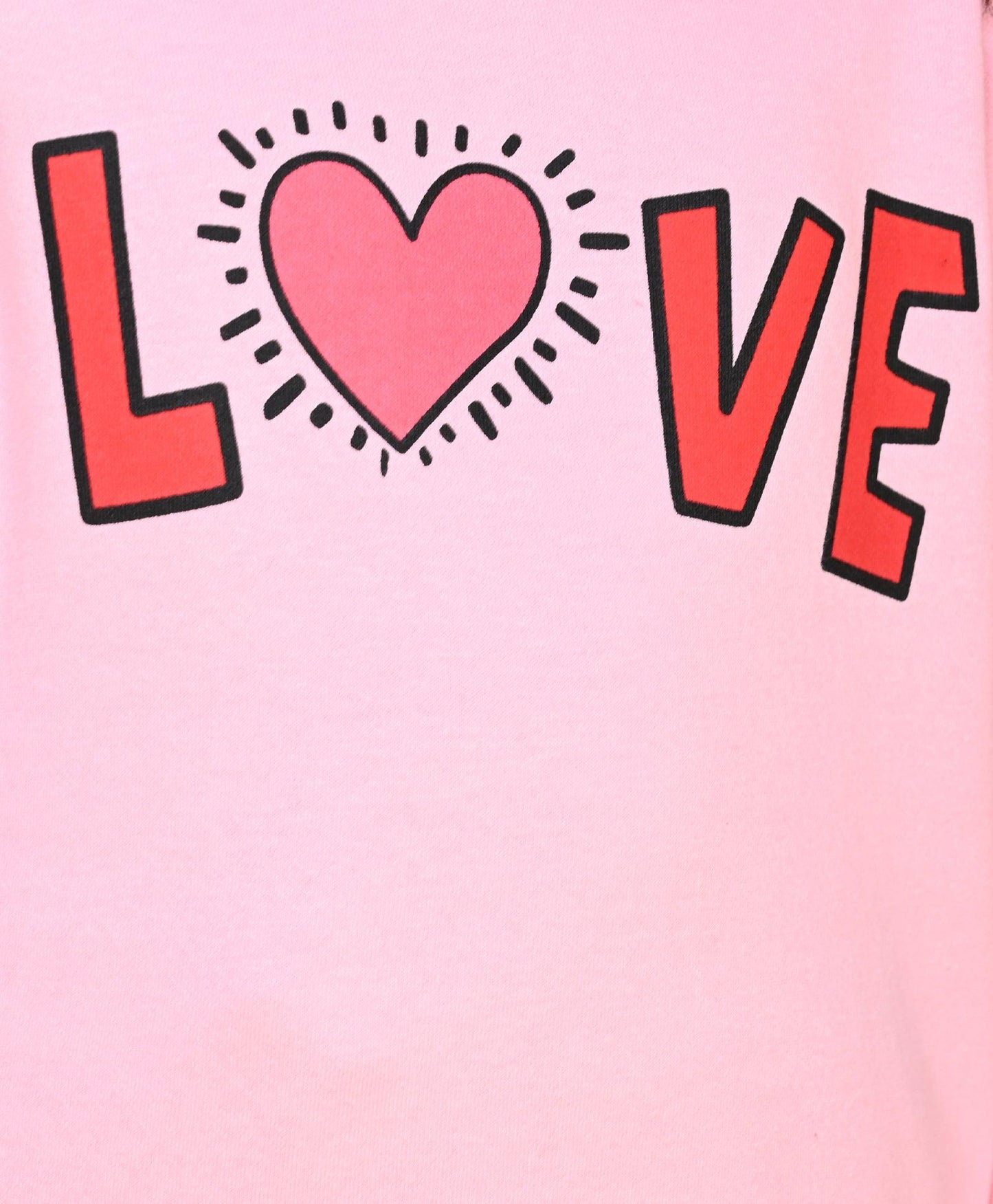 LOVE PINK GIRLS FLEECE SWEATSHIRT - PINK