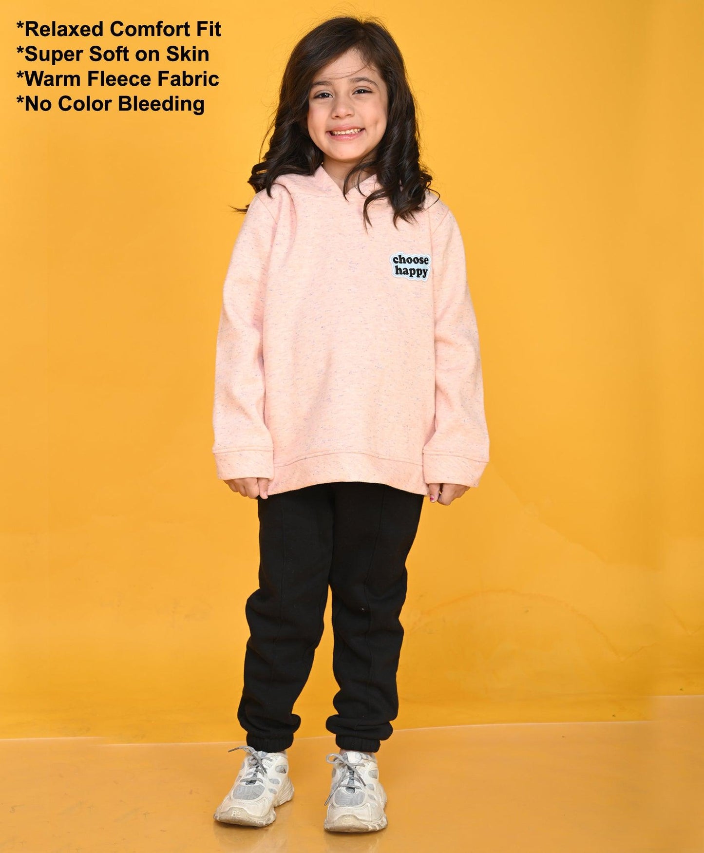 GIRLS BLACK FLEECE JOGGER - BLACK