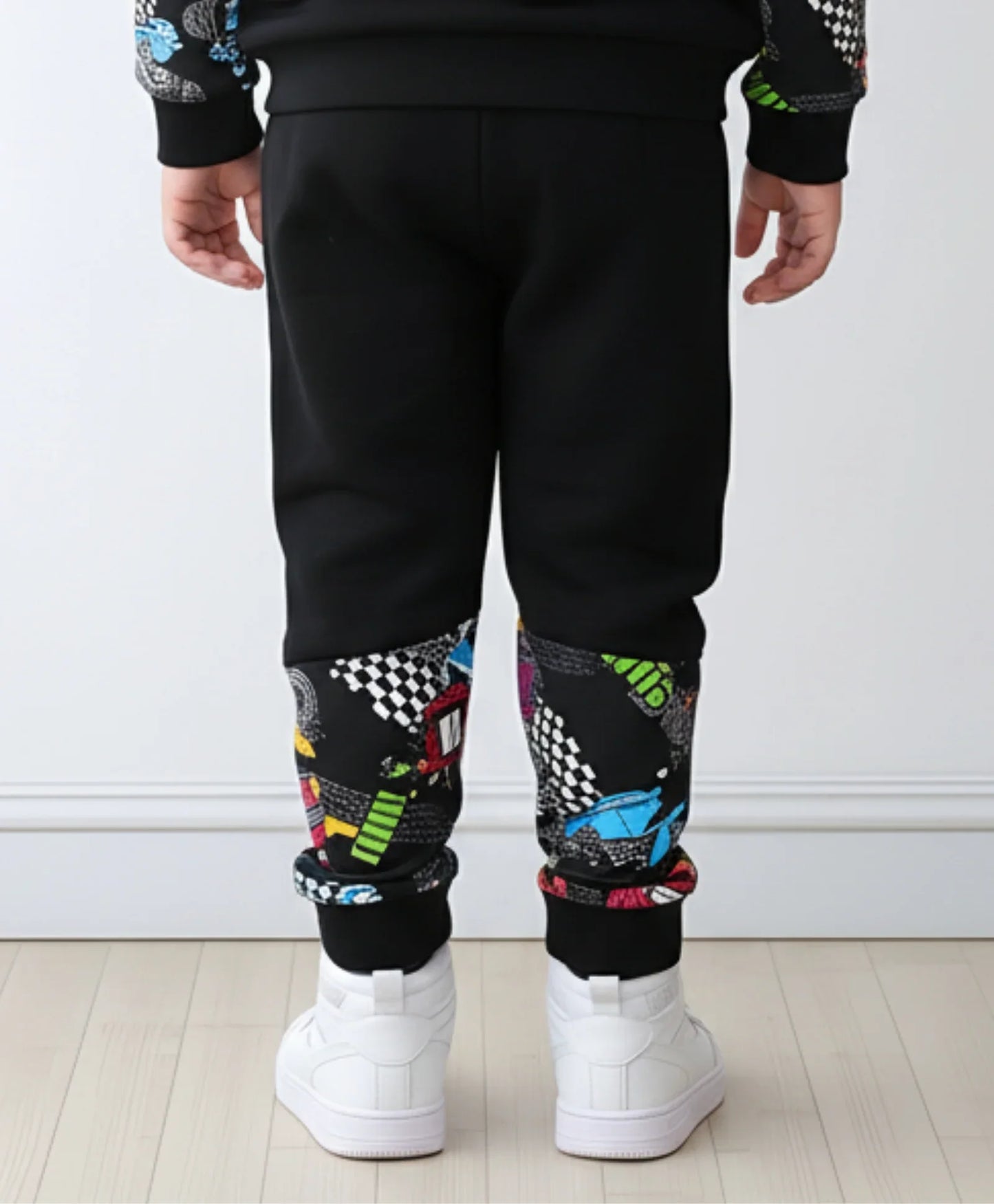 TRUCK BLACK COLOR BLOCK BOYS FLEECE JOGGER - BLACK
