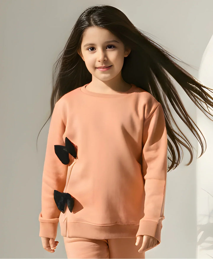 SAND BOW FLEECE SWEATSHIRT - SAND - Anthrilo 