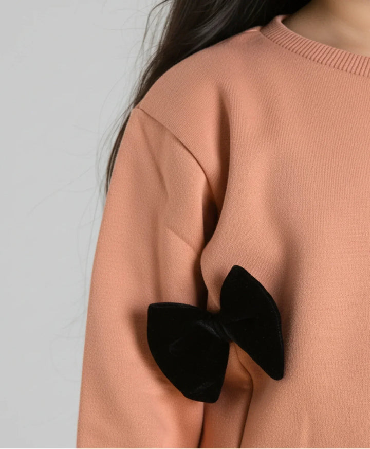 SAND BOW FLEECE SWEATSHIRT - SAND - Anthrilo 
