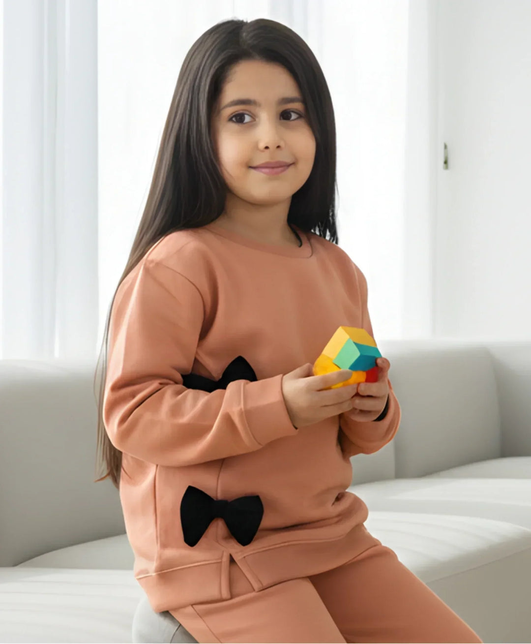 SAND BOW FLEECE SWEATSHIRT - SAND - Anthrilo 
