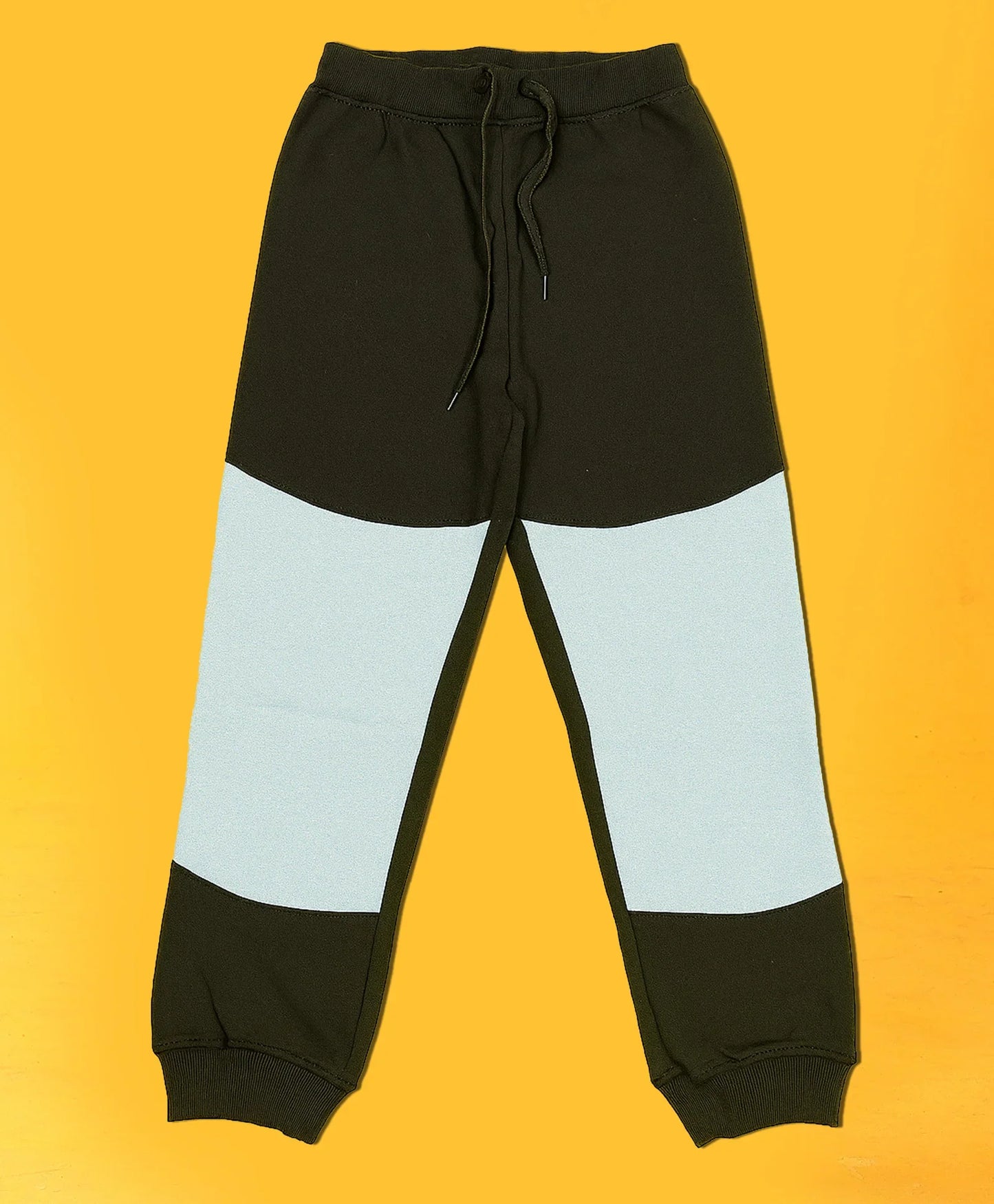 BLACK BLUE INTERLOCK BOYS FLEECE JOGGER - BLACK