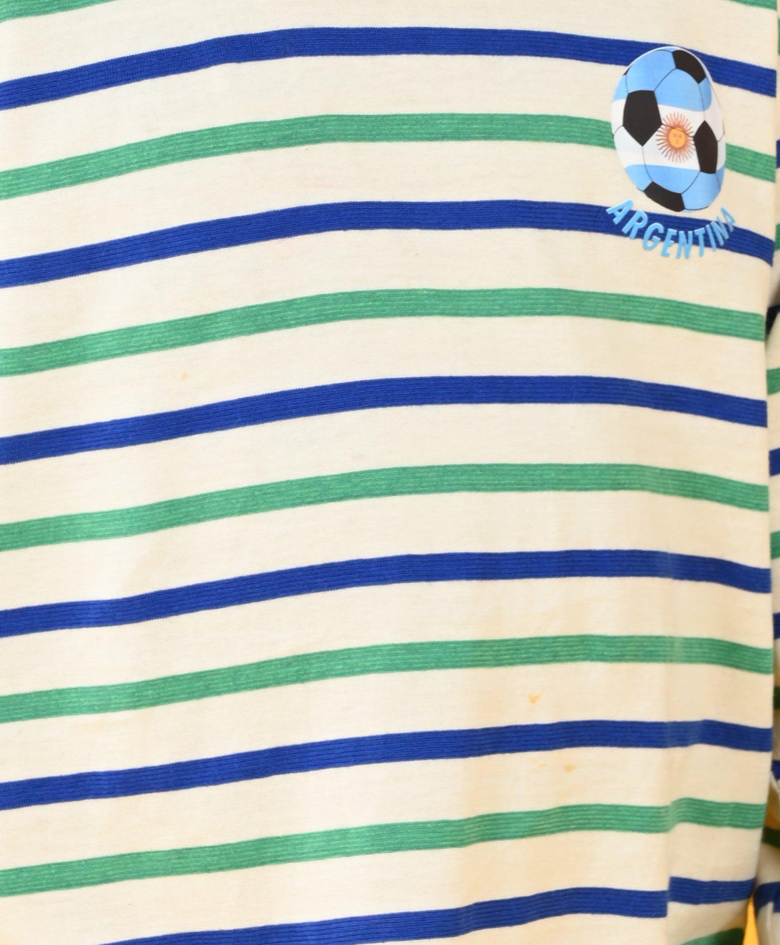 GREEN ECRU ROYAL STRIPE ARGENTINA LONG SLEEVE PYJAMA SET - MULTI - Anthrilo 