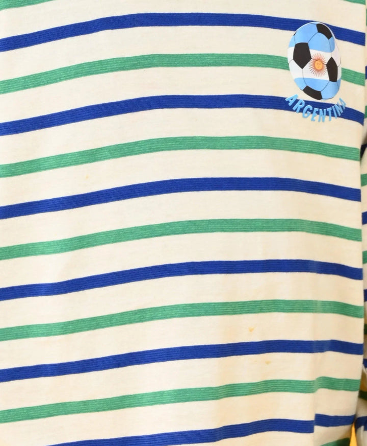 GREEN ECRU ROYAL STRIPE ARGENTINA LONG SLEEVE PYJAMA SET - MULTI - Anthrilo 