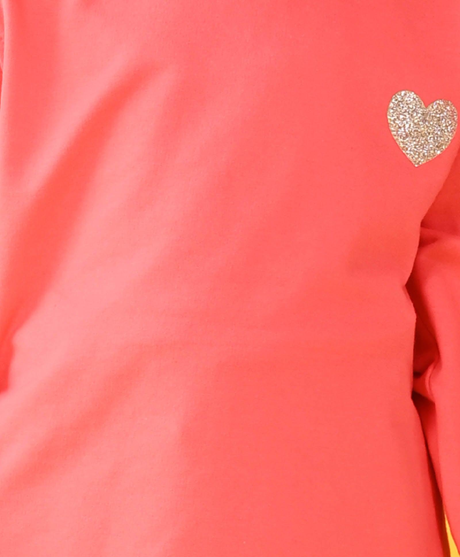 BRIGHT PINK HEART TERRY SWEATSHIRT - PINK - Anthrilo 