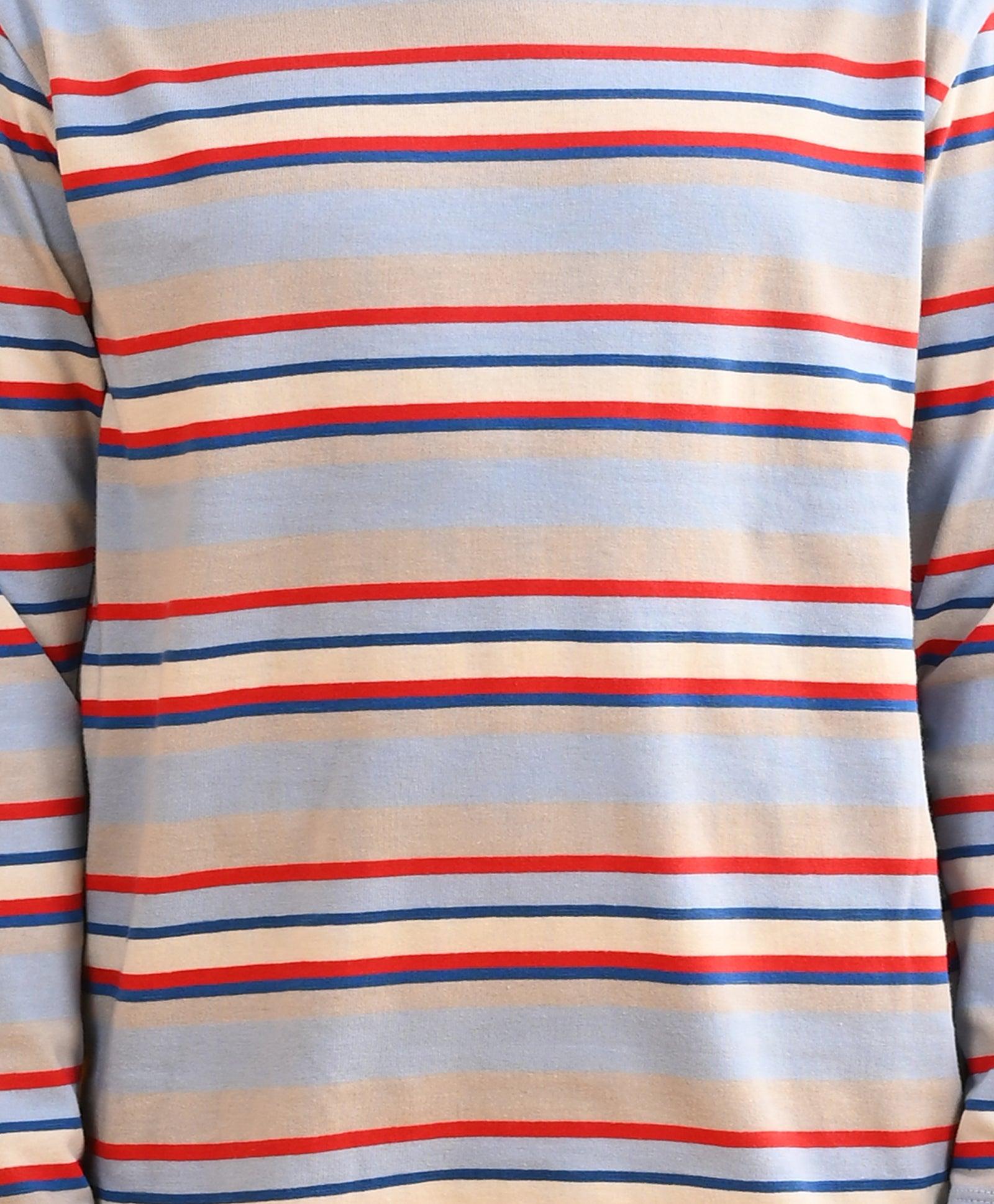 SKY RED ROYAL STRIPED LONG SLEEVES BOYS PYJAMA SET - Anthrilo 