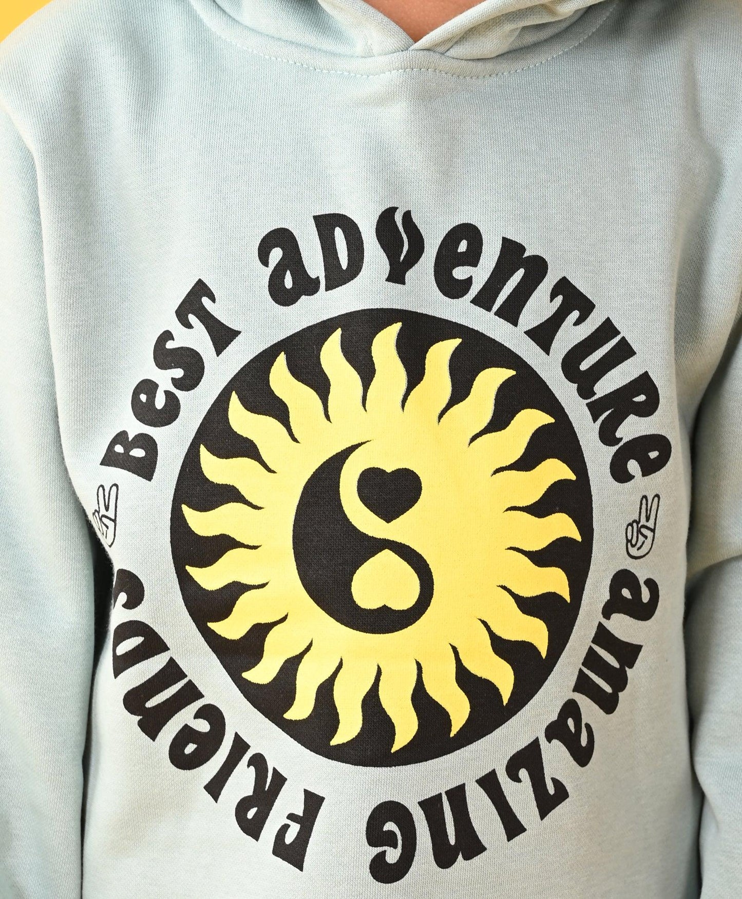 OIL GREEN SUN ADVENTURE BLACK FLEECE HOODIE JOGGER SET - OIL GREEN / BLACK - Anthrilo 
