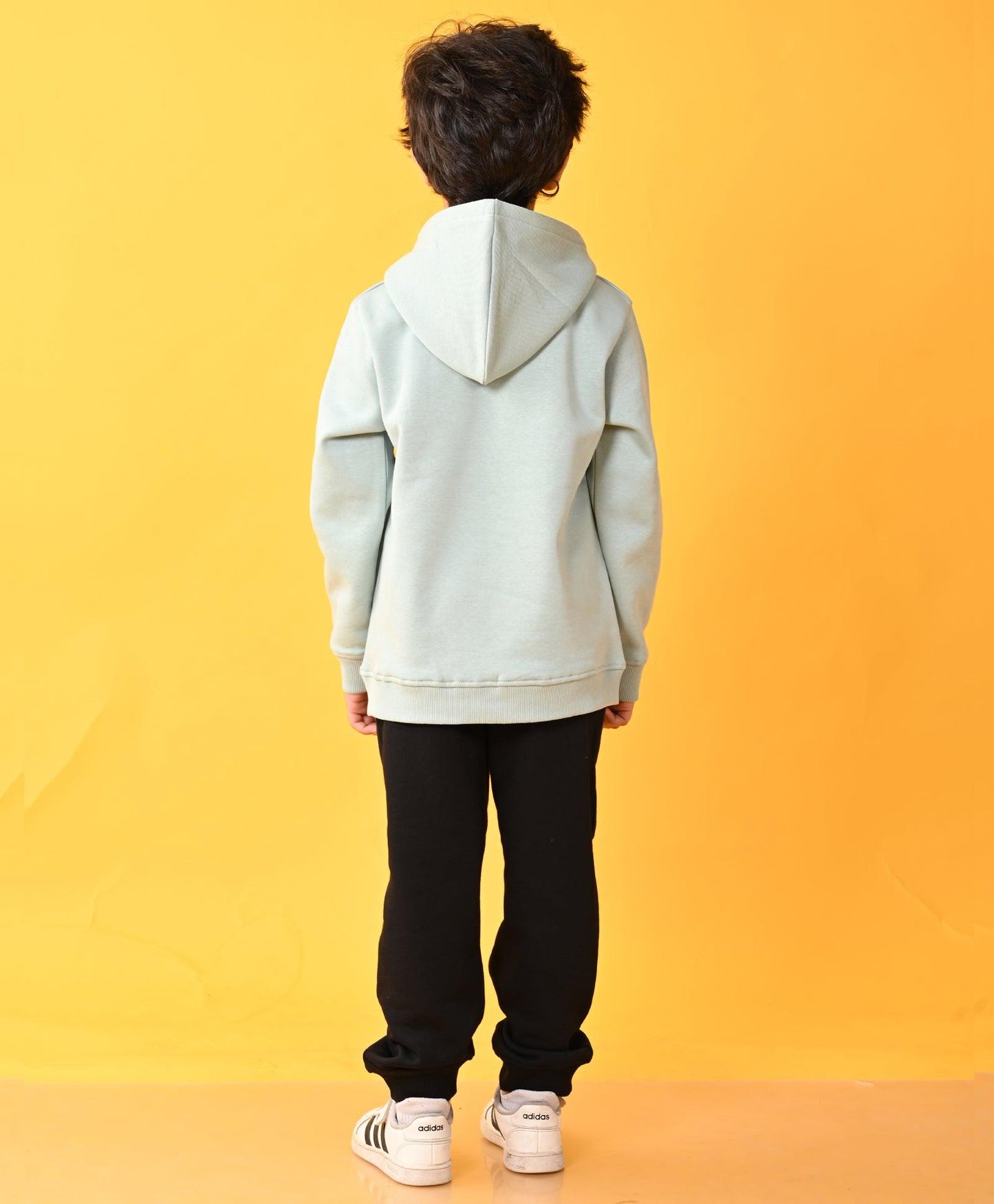 OIL GREEN SUN ADVENTURE BLACK FLEECE HOODIE JOGGER SET - OIL GREEN / BLACK - Anthrilo 