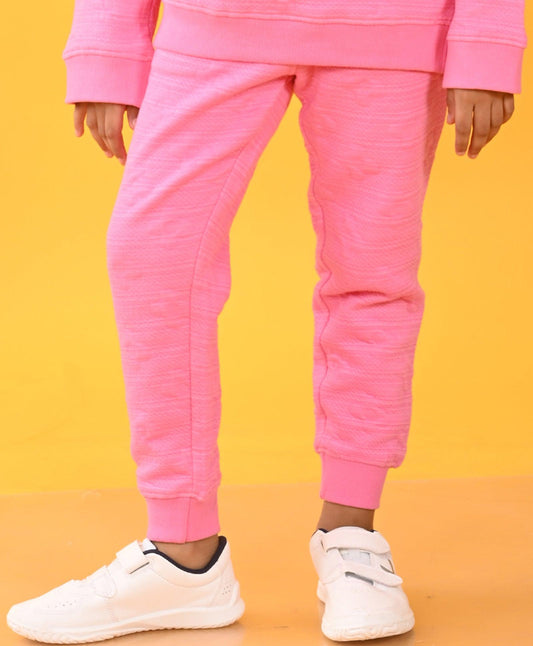 PINK FLOWER QUILTED GIRLS JOGGER - PINK - Anthrilo 