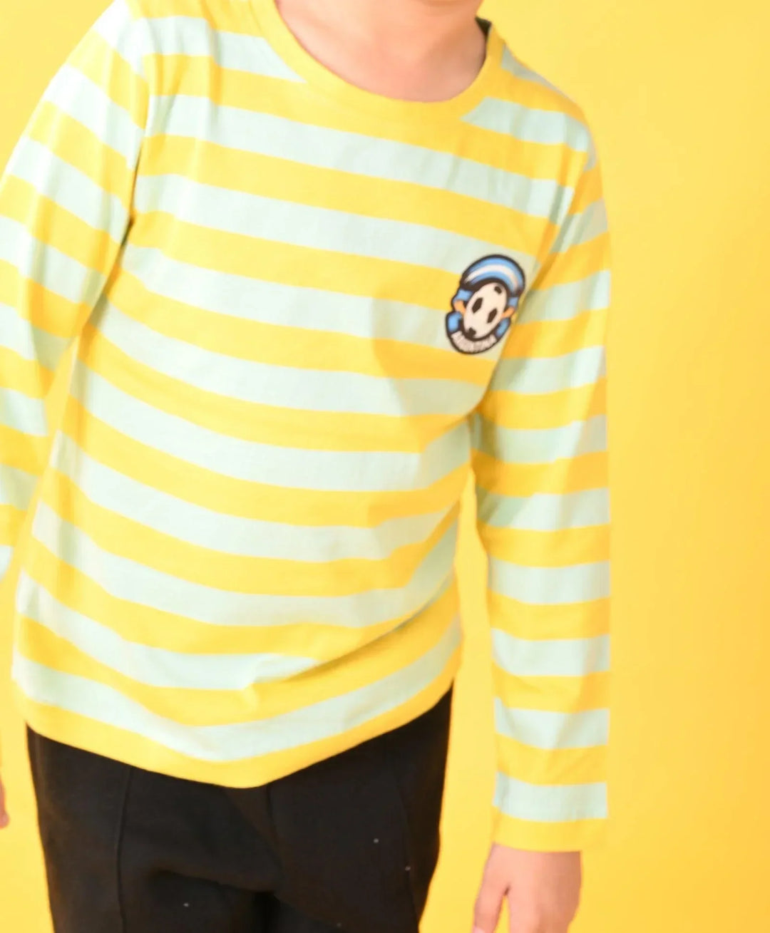 YELLOW TURQUOISE AREGNTINA STRIPED BOYS T-SHIRT - YELLOW - Anthrilo 
