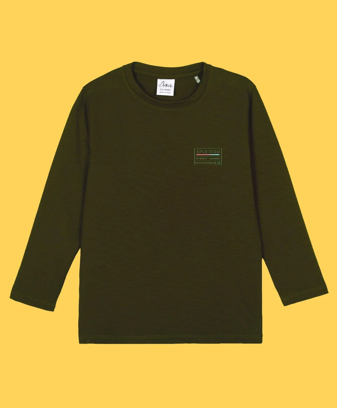 XPLR BOYS LONG SLEEVE T-SHIRT - OLIVE - Anthrilo 