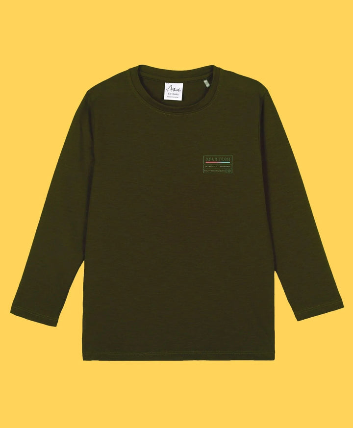 XPLR BOYS LONG SLEEVE T-SHIRT - OLIVE - Anthrilo 