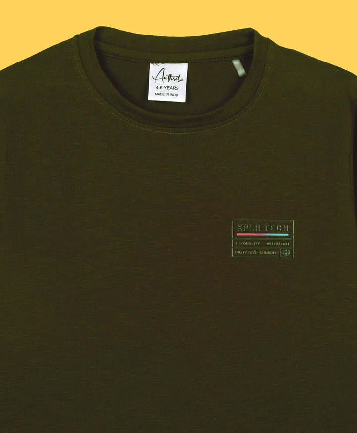XPLR BOYS LONG SLEEVE T-SHIRT - OLIVE - Anthrilo 
