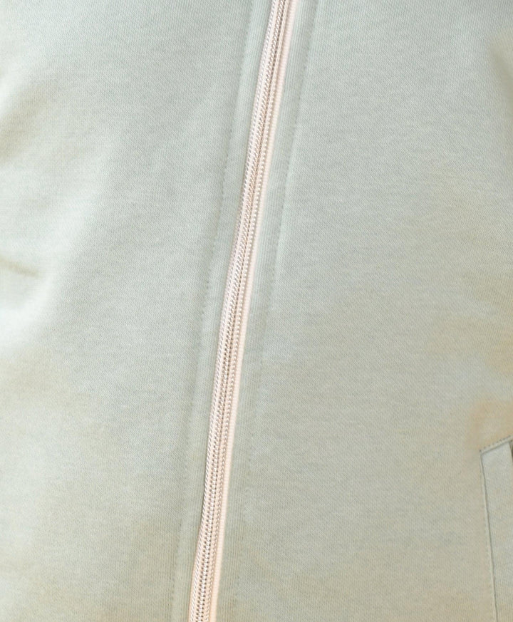 OIL GREEN PINK SIDE TAPE FLEECE ZIPPER SWEATSHIRT BLACK JOGGER SET - GREEN / BLACK - Anthrilo 