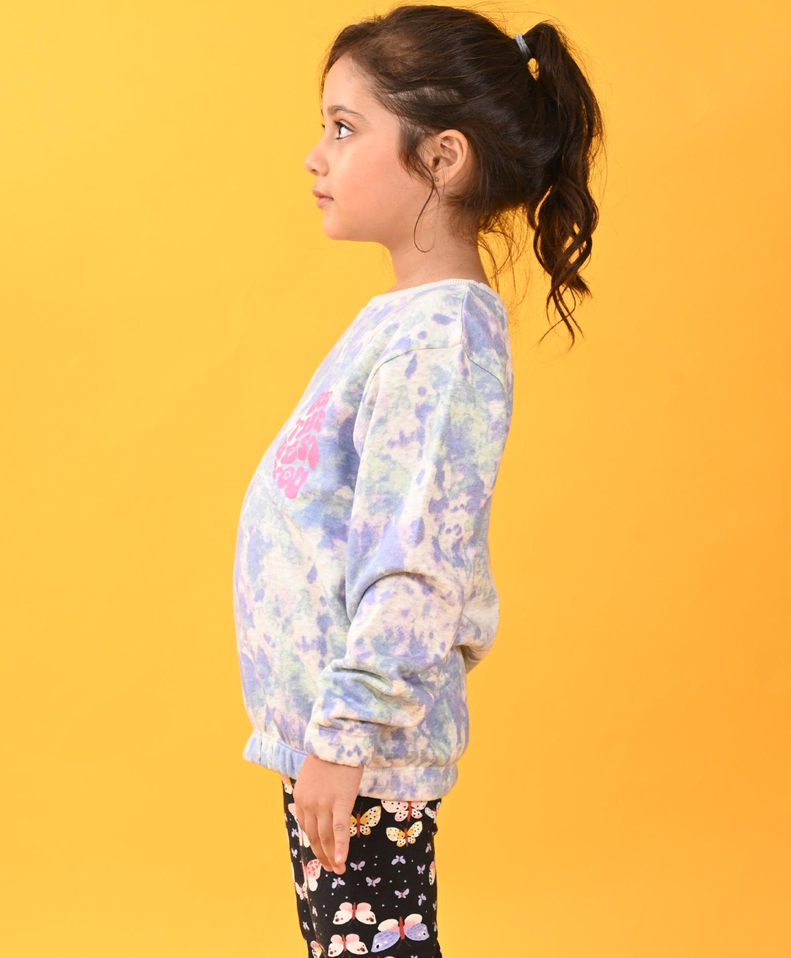 TIE DYE ECRU MELANGE TERRY SWEATSHIRT - ECRU - Anthrilo 