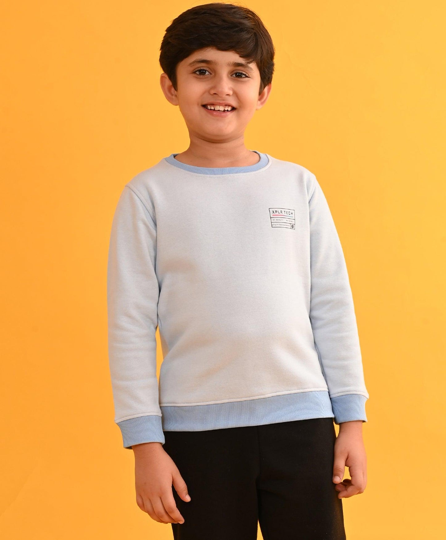 XPLR SKY FLEECE ROUND NECK FLEECE SWEATSHIRT - SKY