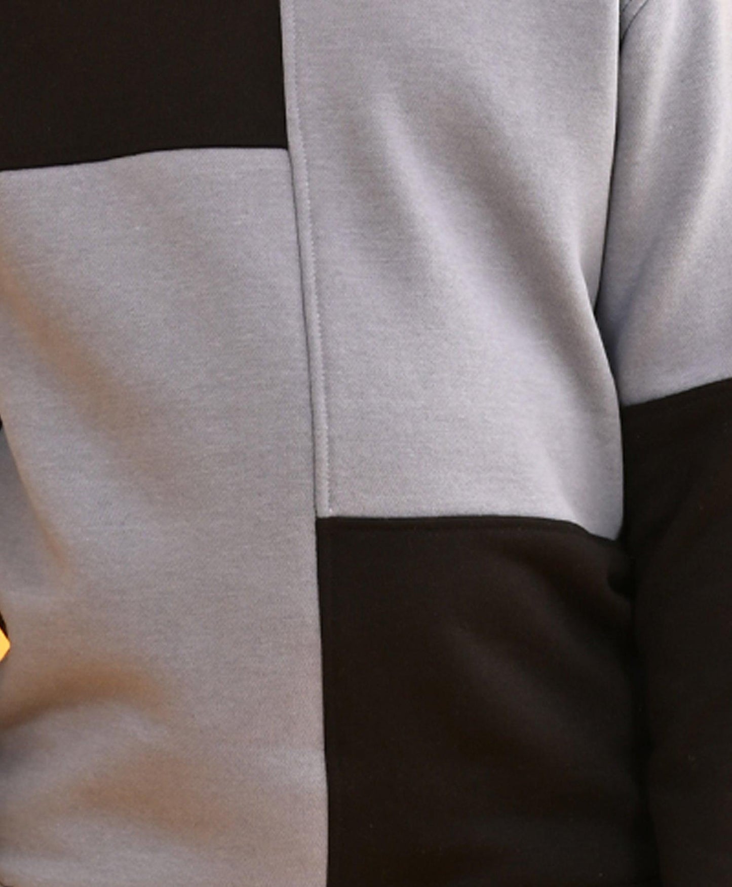 BLUE ASH COLOR BLOCK FLEECE HOODIE - BLUE