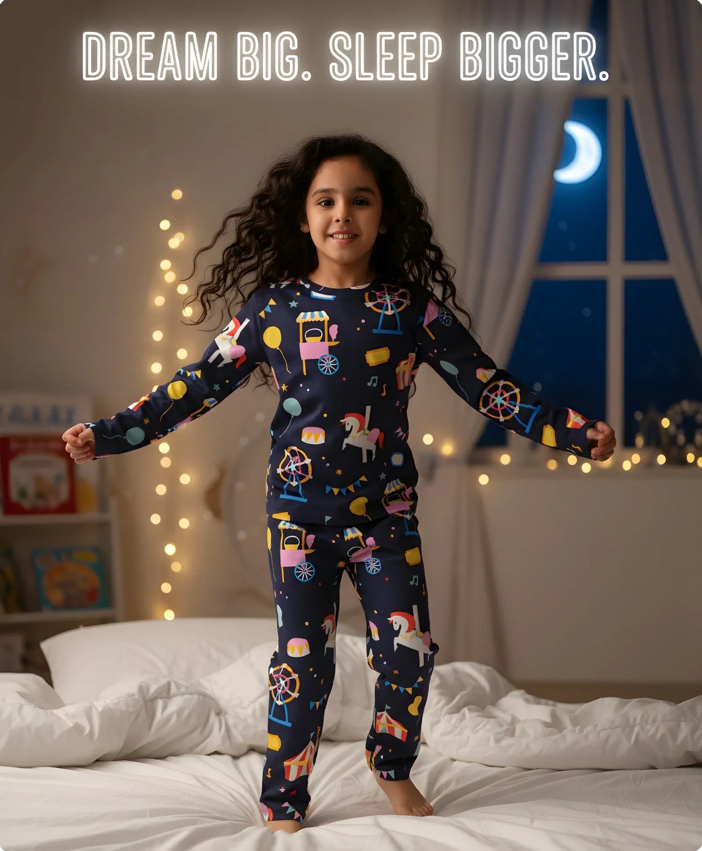 CARNIVAL CIRCUS LONG SLEEVES PYJAMA SET - BLUE