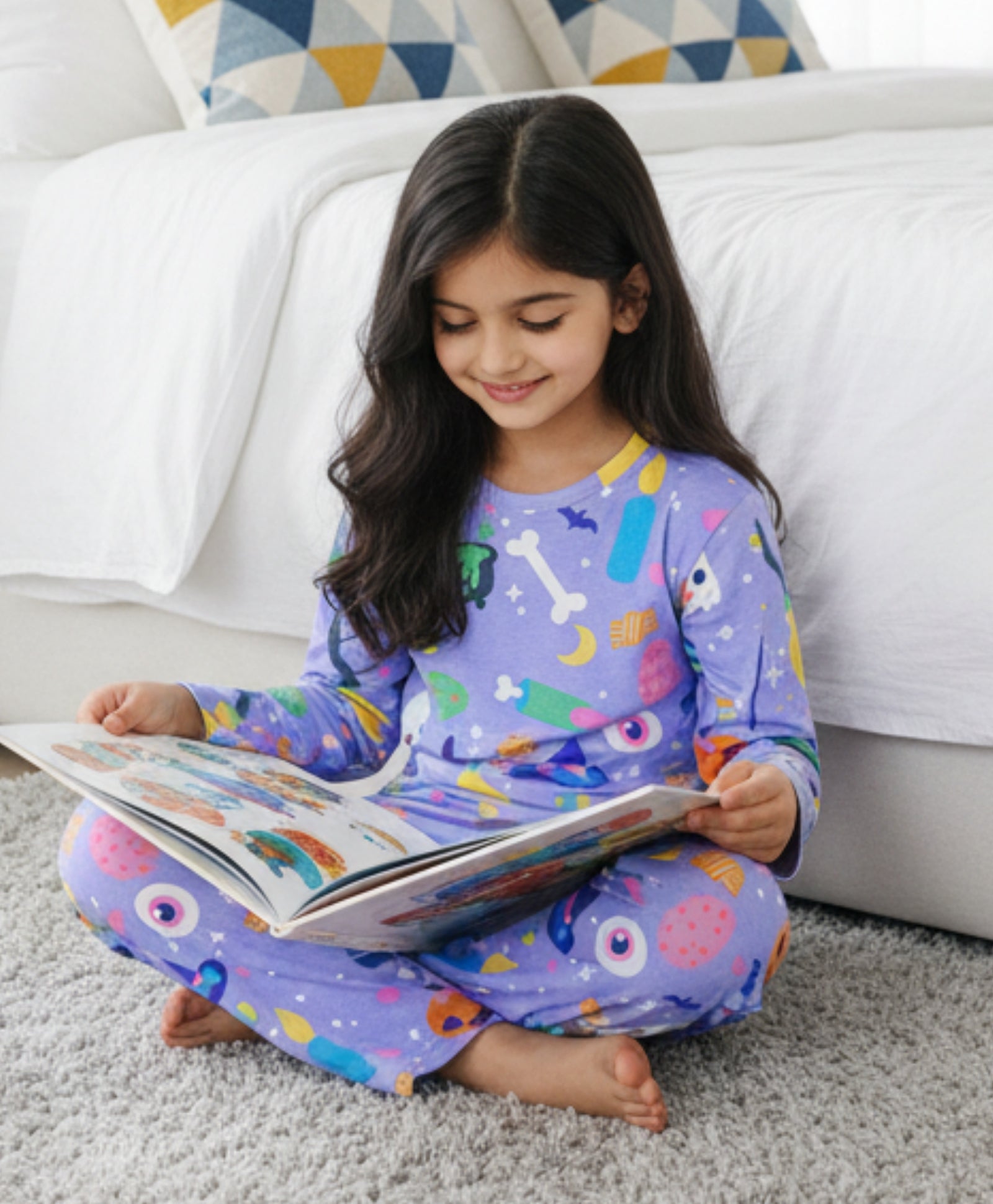 HALLOWEEN LONG SLEEVES PYJAMA SET - PURPLE - Anthrilo 