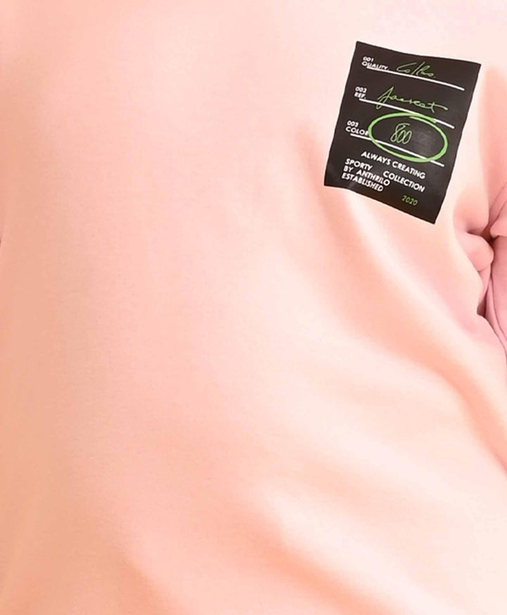 SPORTY COLLECTION PINK FLEECE HOODIE - PINK - Anthrilo 