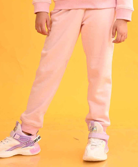 SPORTY COLLECTION PINK FLEECE JOGGER - PINK