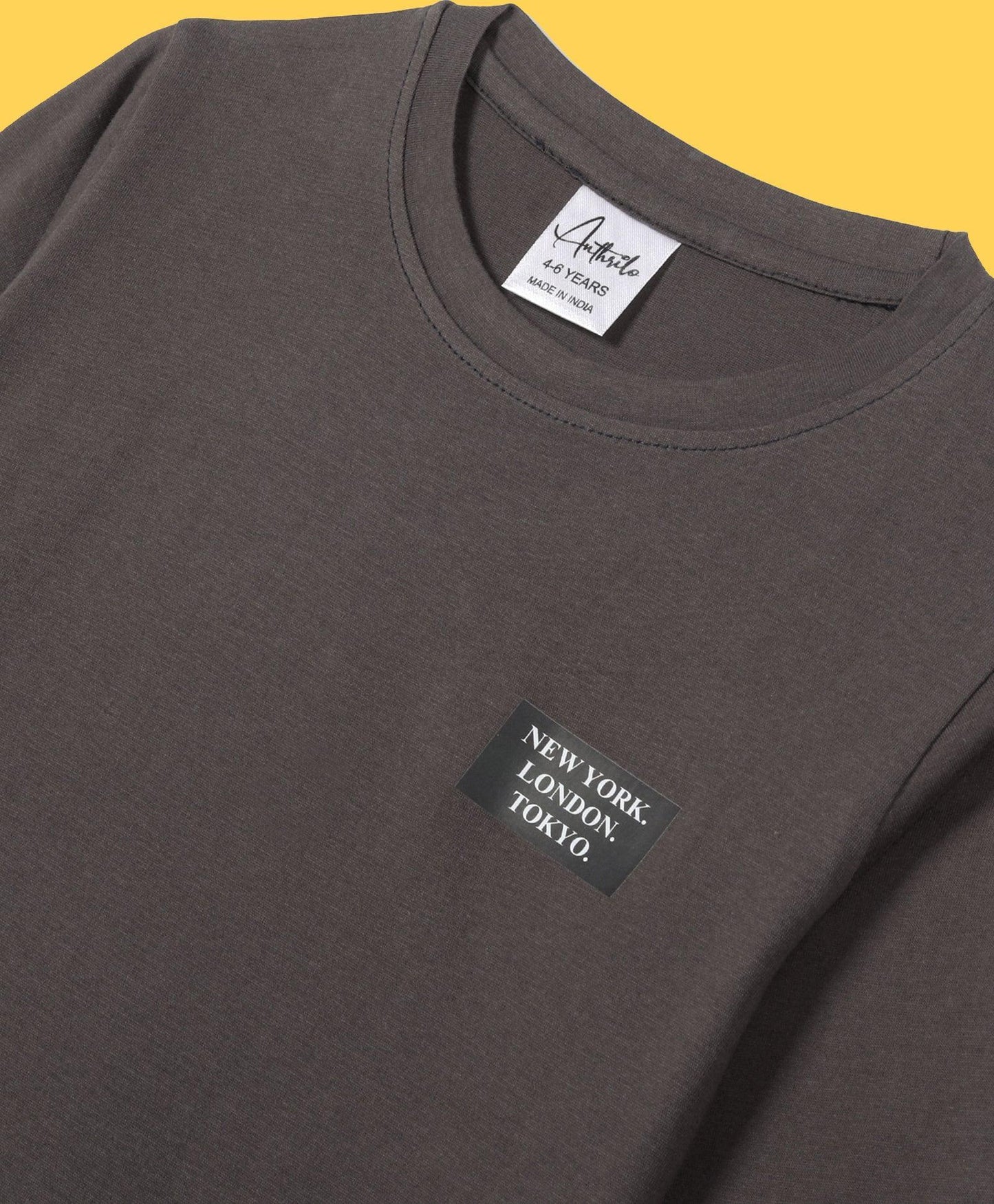 NEWYORK BROWN LONG SLEEVES T-SHIRT - BROWN - Anthrilo 