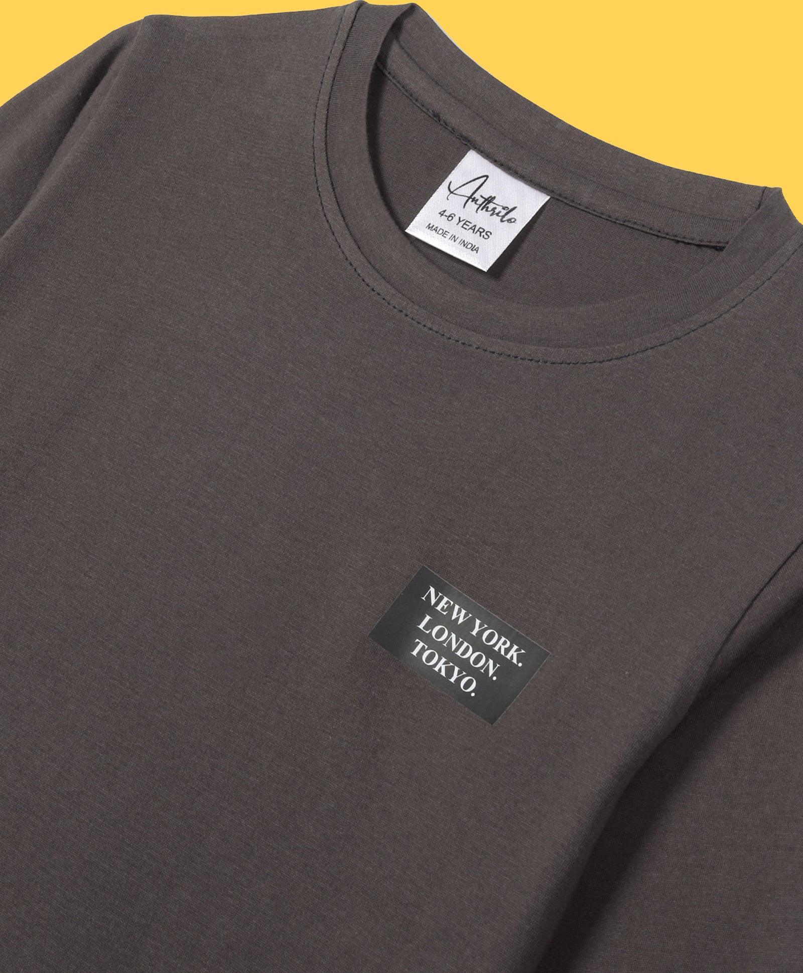 NEWYORK BROWN LONG SLEEVES T-SHIRT - BROWN - Anthrilo 