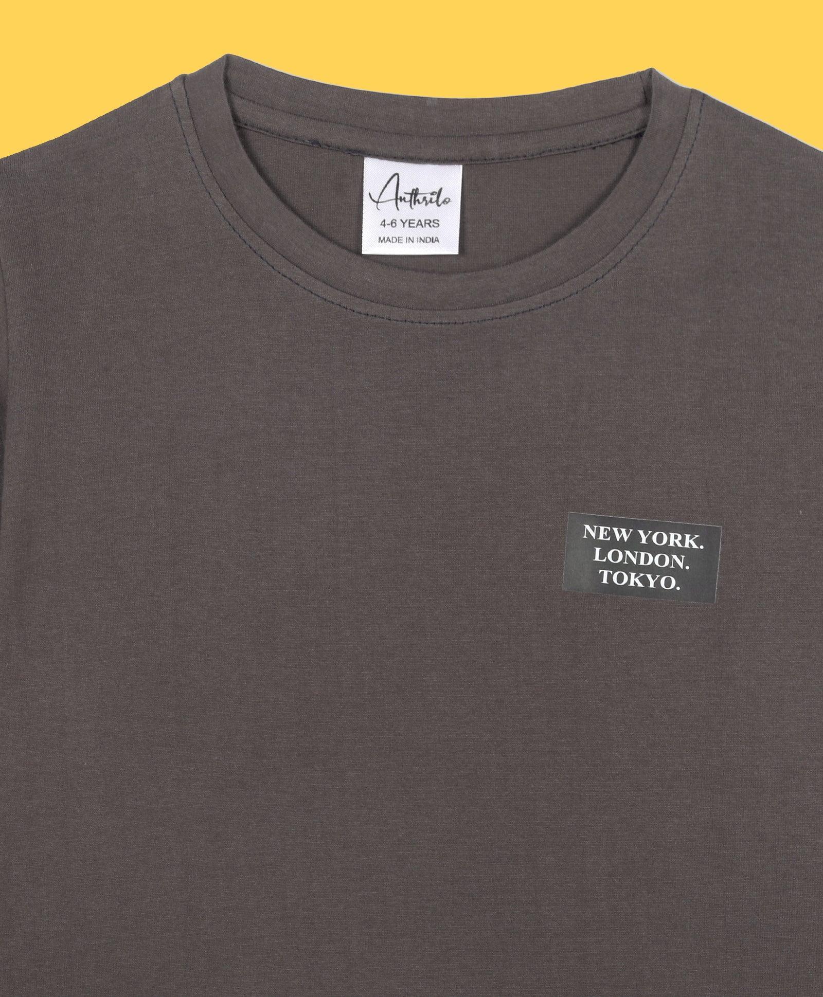 NEWYORK BROWN LONG SLEEVES T-SHIRT - BROWN - Anthrilo 