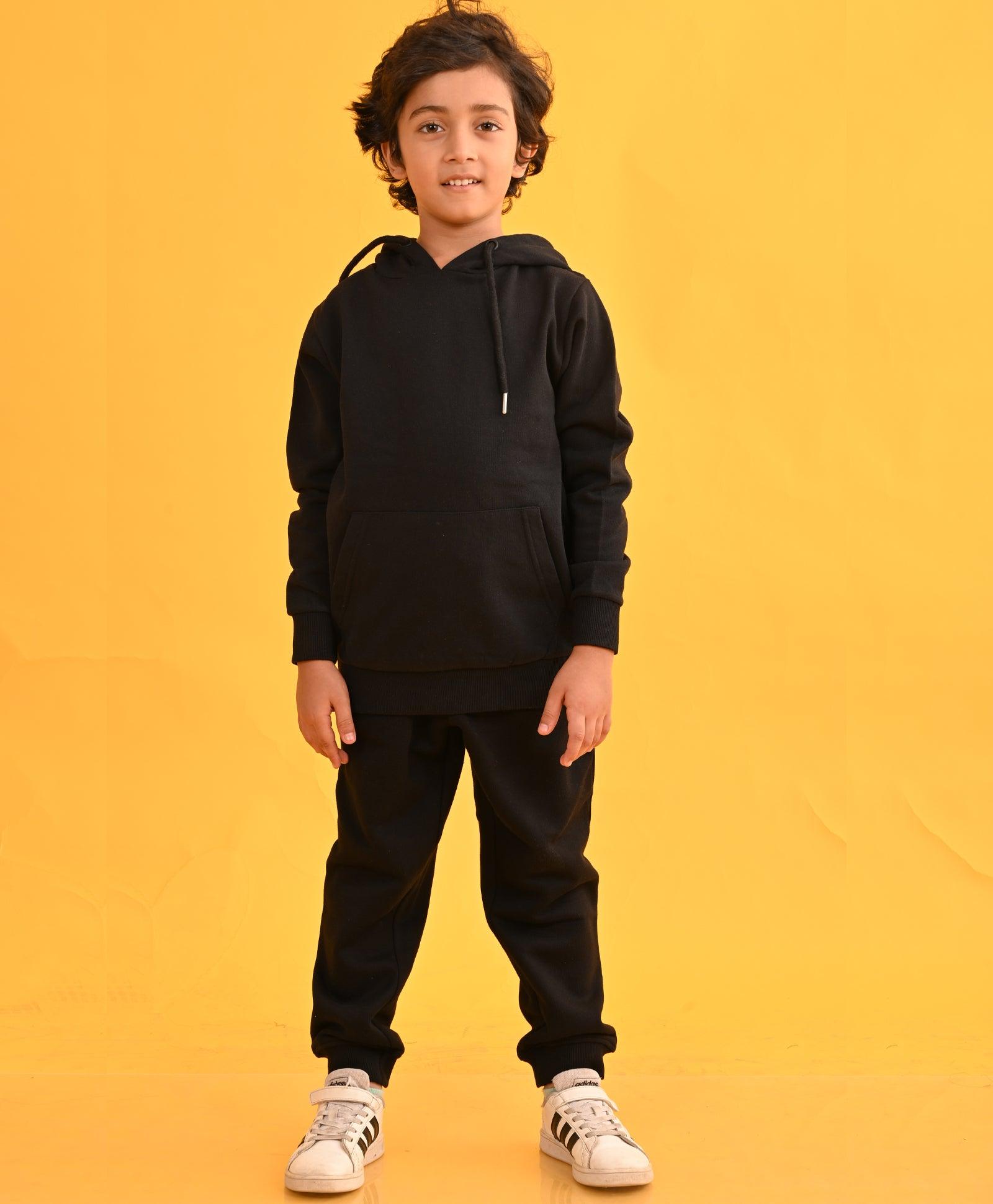 BLACK HUMMO FLEECE HOODIE JOGGER SET - BLACK - Anthrilo 