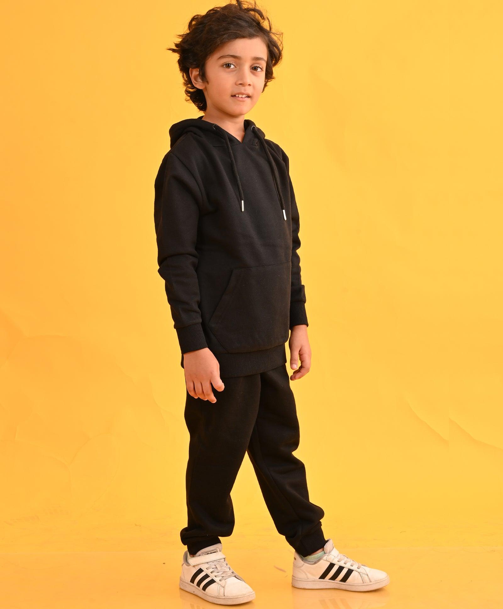 BLACK HUMMO FLEECE HOODIE JOGGER SET - BLACK - Anthrilo 