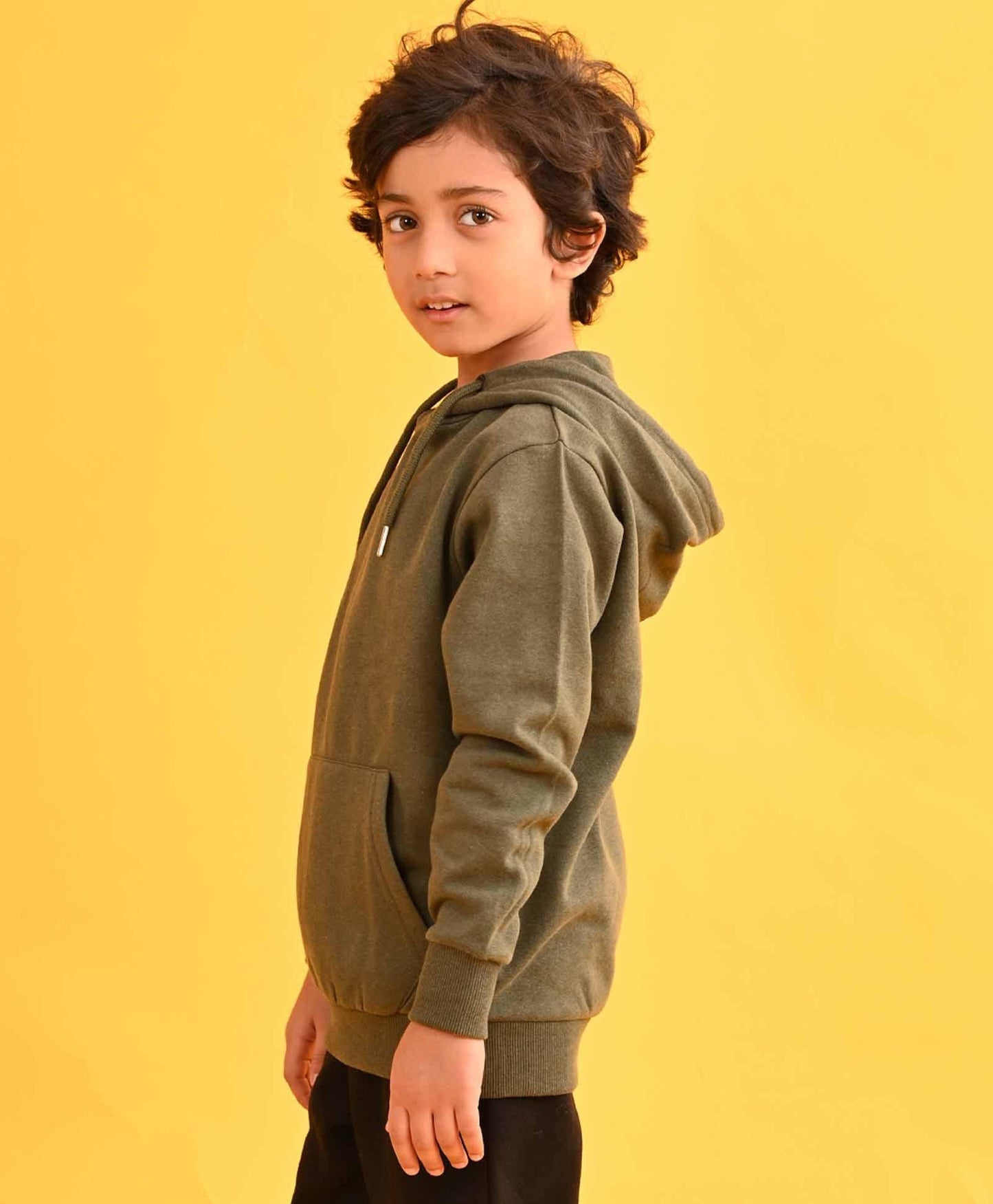OLIVE HUMMO FLEECE HOODIE - OLIVE