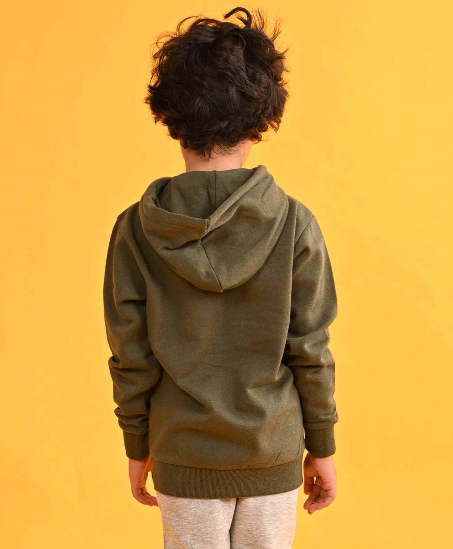 OLIVE HUMMO FLEECE HOODIE - OLIVE