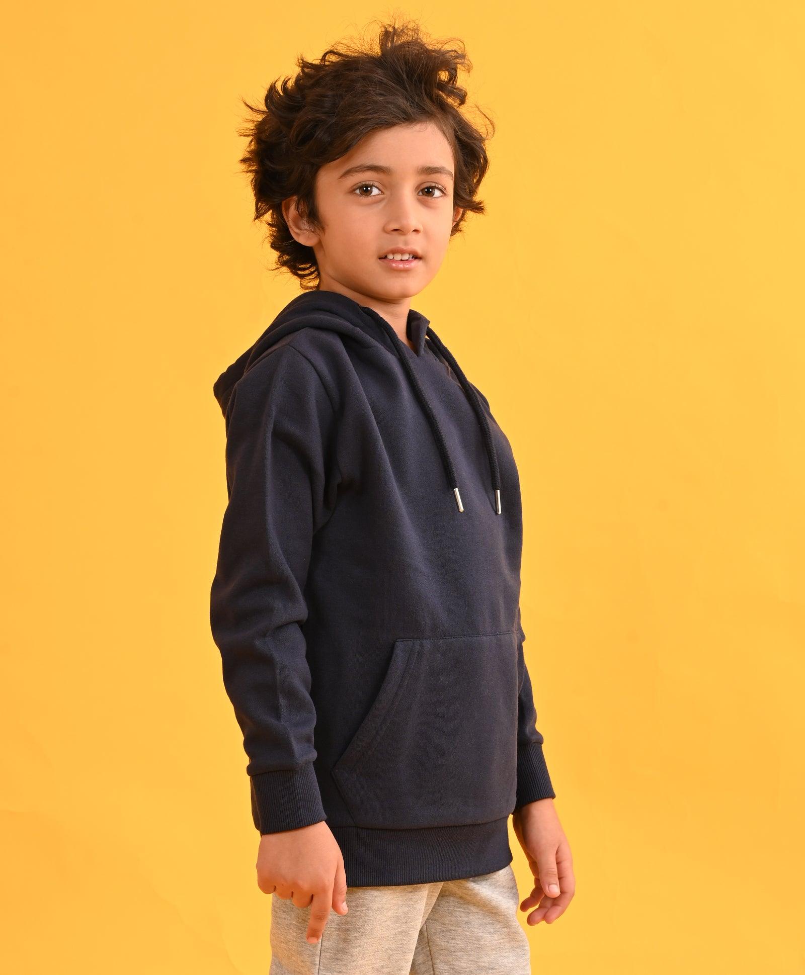 NAVY HUMMO FLEECE HOODIE - NAVY - Anthrilo 