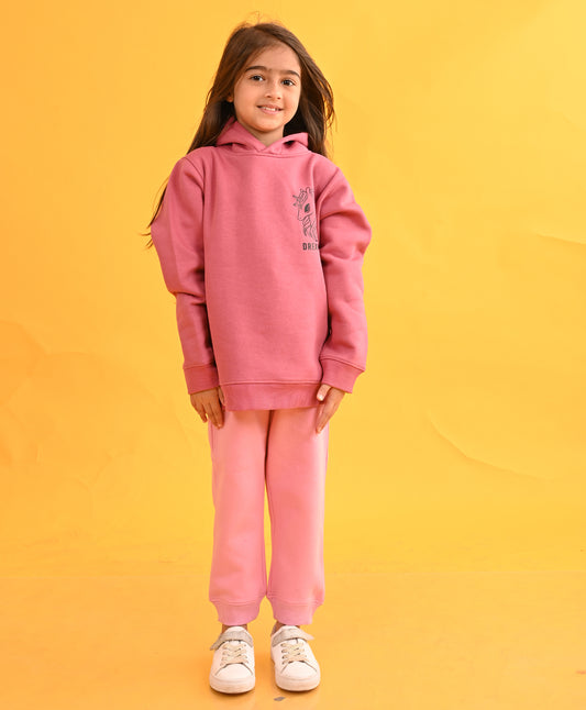 DREAMER FUTURE PINK FLEECE HOODIE PINK JOGGER SET - PINK