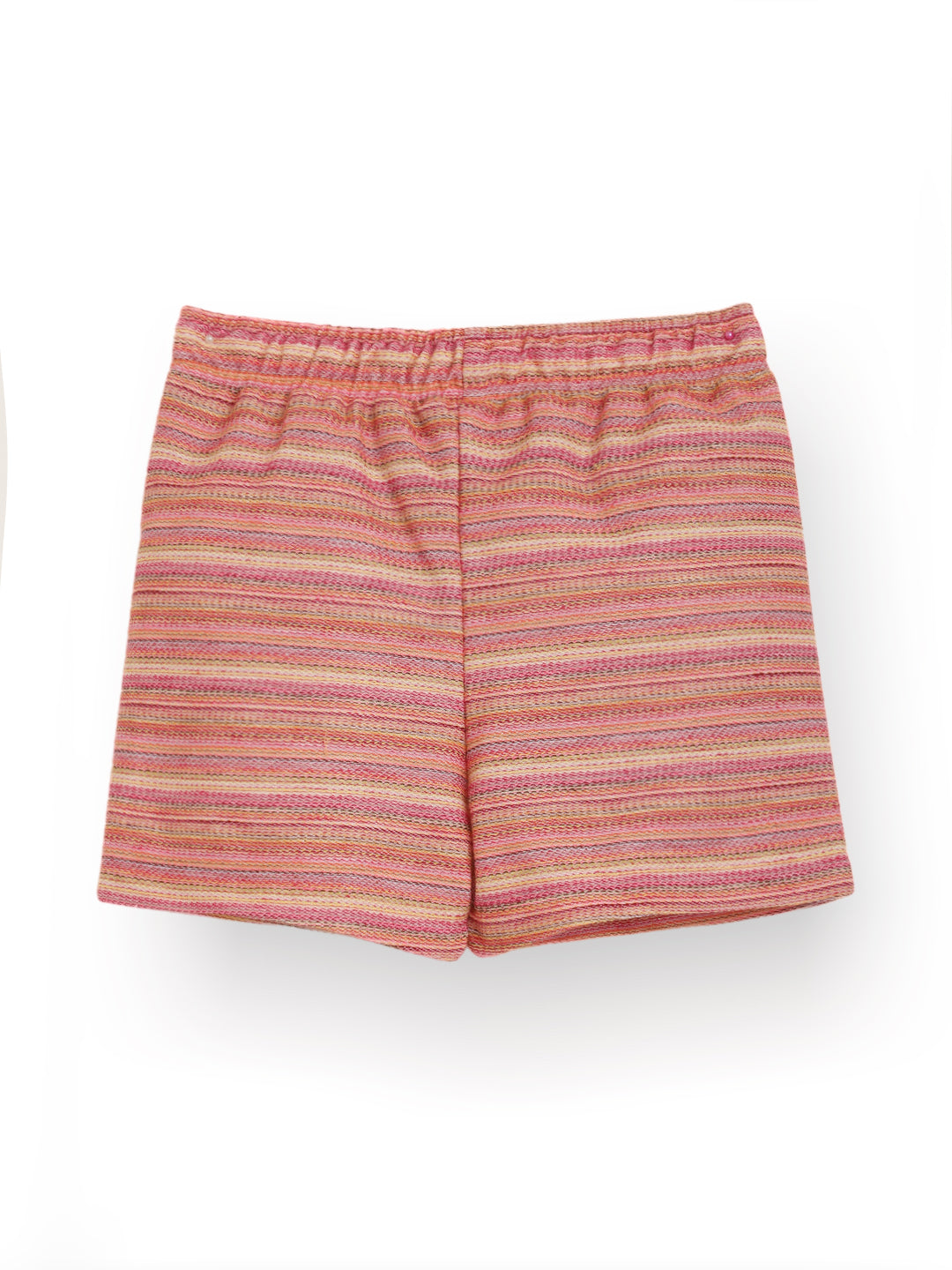 PINK TEXTURED COLORFUL GIRLS SHORTS -PINK