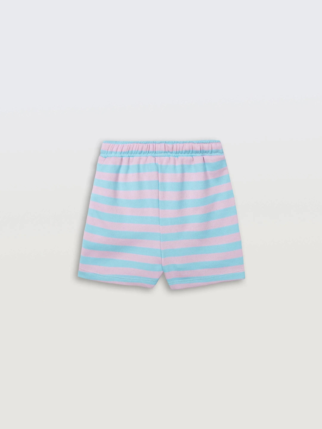 Sky Pink Stripes Girls Shorts - Sky/Pink