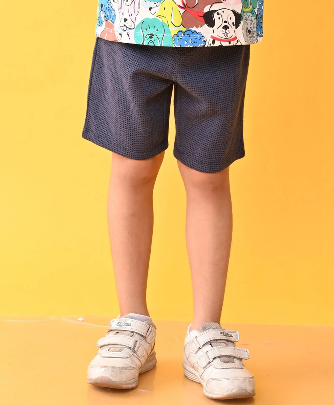 BLUE CHECK TEXTURED BOYS SHORTS - BLUE - Anthrilo 