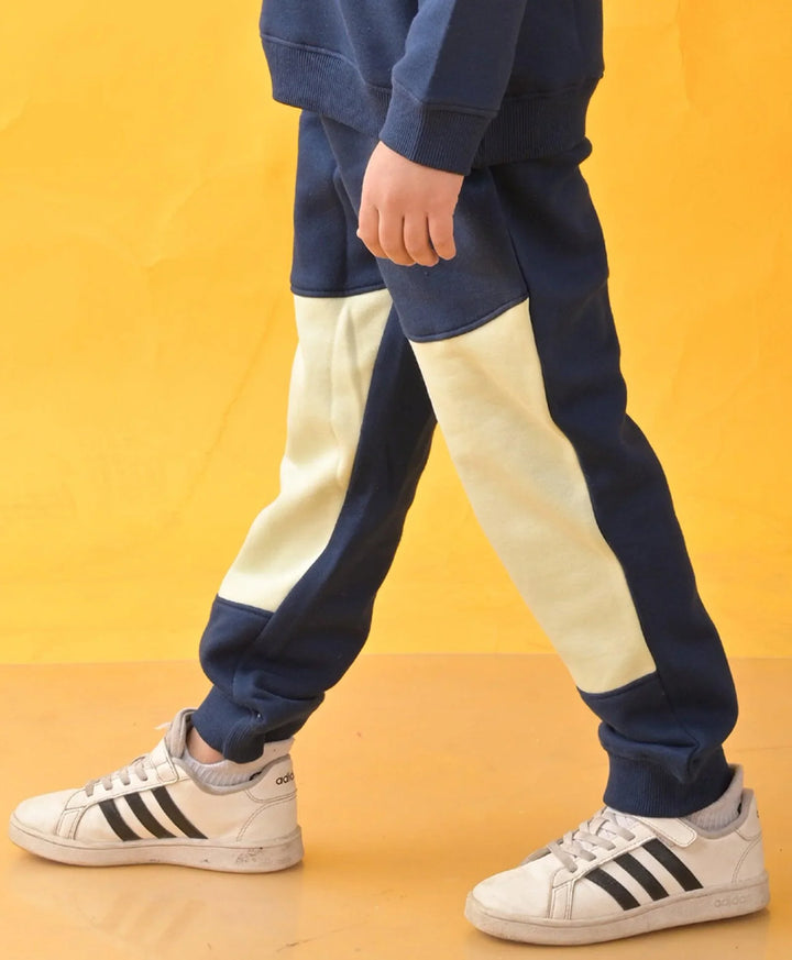 NAVY ALOE WASH COLOR BLOCK JOGGER - NAVY - Anthrilo 