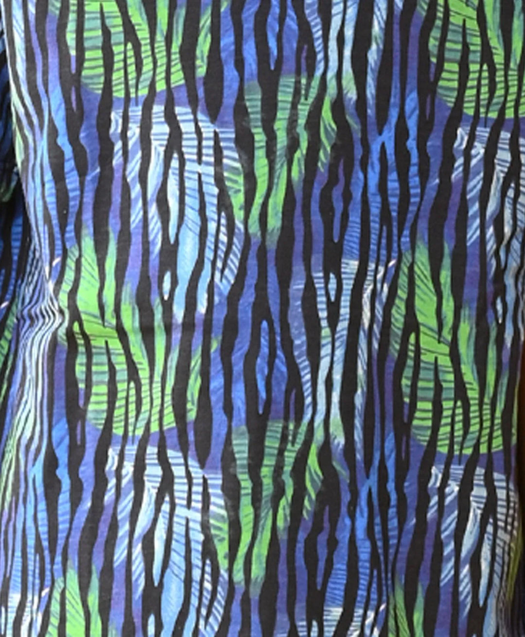 Tropical Stripe Short Sleeve T-Shirt - Blue
