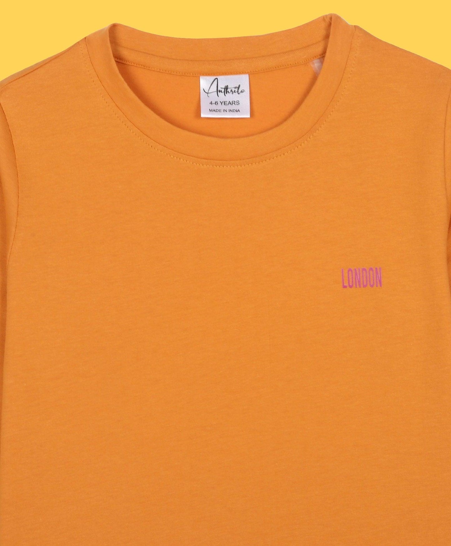 LONDON MUSTARD GIRLS LONG SLEEVES T-SHIRT - MUSTARD - Anthrilo 