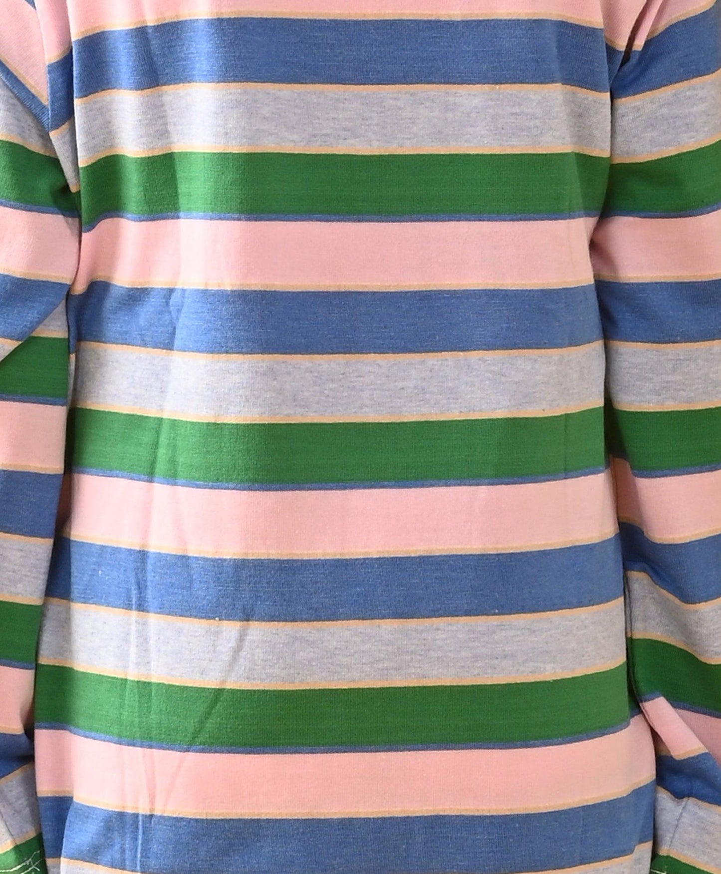GREEN PINK ROYAL SKY STRIPE LONG SLEEVE PYJAMA SET - MULTI