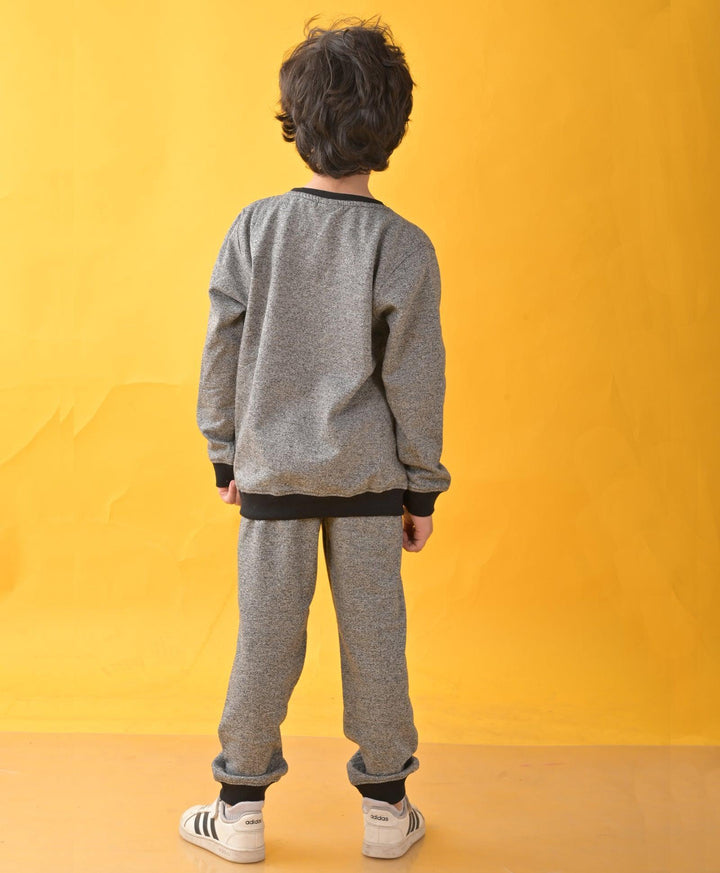 BLACK SPACE DYED SWEATSHIRT JOGGER SET - BLACK - Anthrilo 