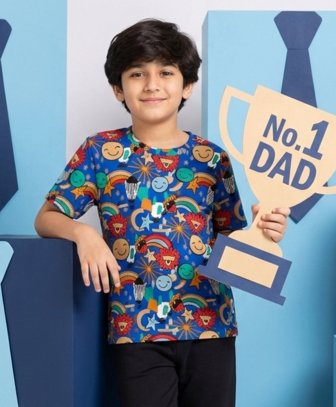 Animal Blue Boys Short Sleeve T-Shirt - Blue - Anthrilo 