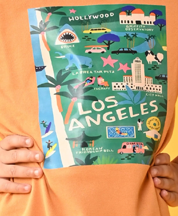 LOS ANGELS MUSTARD SHORT SLEEVE BOYS T-SHIRT - MUSTARD - Anthrilo 